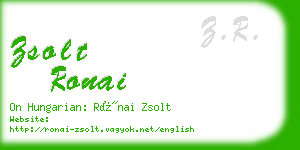 zsolt ronai business card